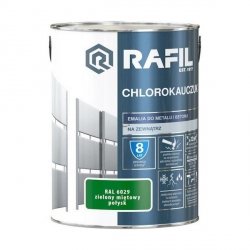 Rafil Chlorokauczuk 5L Zielony Miętowy RAL6029 zielona farba metalu betonu emalia chlorokauczukowa 