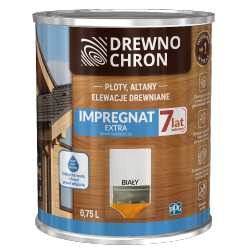 Drewnochron BIAŁY 0,75L Impregnat Extra do drewna powłokotwórczy płotów altan elewacji