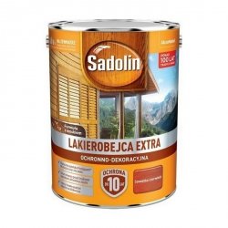 Sadolin Extra lakierobejca 10L CZERWIEŃ SZWEDZKA 98 PÓŁMAT do drewna fasad domków okien drzwi