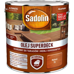 Sadolin Superdeck olej 2,5L MAHOŃ 75 do drewna tarasów mebli ogrodowych mat