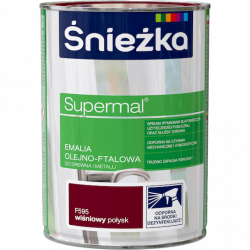 Śnieżka Olejna WIŚNIOWY F595 0,8L Supermal farba olejno-ftalowa drewna metalu emalia połysk