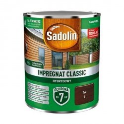 Sadolin Classic impregnat 0,75L TEK TIK TEAK 3 do drewna clasic Hybrydowy płotów altanek fasad