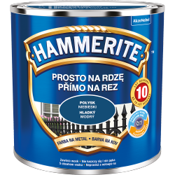 Hammerite Na Rdzę 0,25L NIEBIESKI POŁYSK hamerite farba szybkoschnąca antykorozyjna gruntoemalia