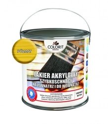 Colorit Lakier Akrylowy Drewna 2,5L PÓŁMAT BEZBARWNY z filtrami UV do wewnątrz i na zewnątrz nieżółknący