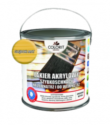 Colorit Lakier Akrylowy Drewna 2,5L MAT wodny szybkoschnący bezzapachowy BEZBARWNY z filtrami UV do wewnątrz i na zewnątrz nieżółknący boazerii