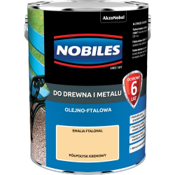Nobiles olejna 5L KREMOWY kremowa Ftalonal farba olejno-ftalowa drewna metalu betonu emalia