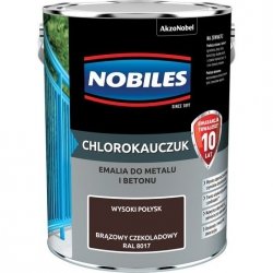 Chlorokauczuk 5L RAL8017 BRĄZ-OWY CZEKOLADOWY Nobiles farba emalia