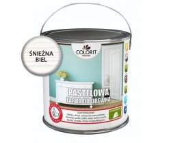Colorit Pastelowa Drewna 10L ŚNIEŻNA BIEL akrylowa emalia do farba