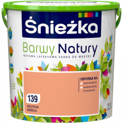 Śnieżka Barwy Natury 2,5L Soczysta Morela 139 mat farba do wnętrz ścian sufitów emulsja