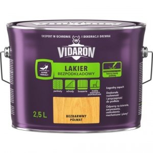 Vidaron Lakier do parkietu podłóg PÓŁMAT 2,5L Bezpodkładowy