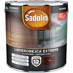 Sadolin Extreme lakierobejca 2,5L TEK TIK TEAK do drewna szybkoschnąca odporna zewnętrzna