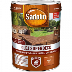 Sadolin Superdeck olej 5L MAHOŃ 75 do drewna tarasów mebli ogrodowych mat