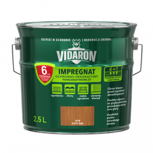 Vidaron Impregnat 2,5L V19 Złoty Dąb do drewna powłokotwórczy ochronny ogrodzeń altan elewacji ochronny