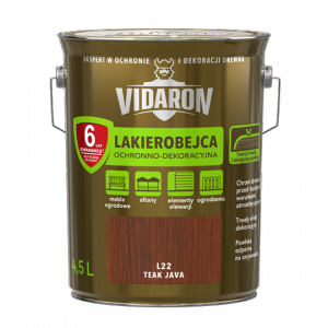 Vidaron Lakierobejca 4,5L L22 Teak Java do drewna ochronno-dekoracyjna połysk