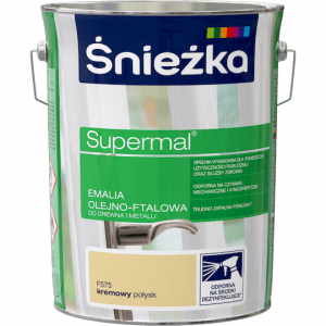 Śnieżka Olejna KREMOWA F575 5L Supermal farba olejno-ftalowa drewna metalu emalia  połysk