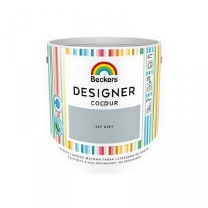 Beckers 2,5L SKY GREY Designer Colour farba lateksowa mat-owa do ścian sufitów