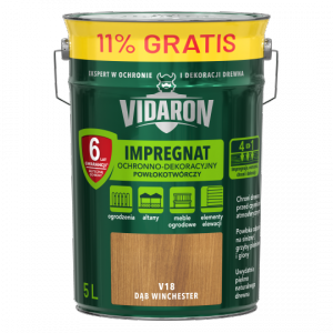 Vidaron Impregnat 4,5L + 0,5L V18 Dąb Winchester do drewna powłokotwórczy ochronny ogrodzeń altan elewacji ochronny