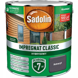 Sadolin Classic impregnat 2,5L ANTRACYT-OWY do drewna clasic Hybrydowy płotów altanek fasad