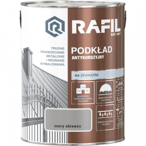 Rafil Podkład Antykorozyjny 5L Szary Okienny farba grunt do Radach unikor