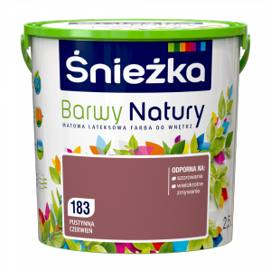 Śnieżka Barwy Natury 2,5L Pustynna Czerwień 183 mat farba do wnętrz ścian sufitów emulsja