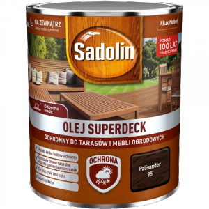 Sadolin Superdeck olej 0,75L PALISANDER 95 do drewna tarasów mebli ogrodowych mat