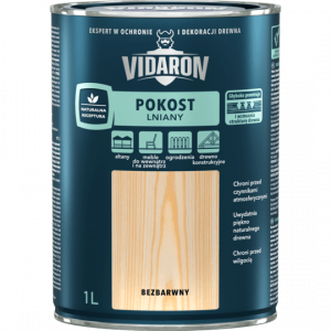 Vidaron Pokost Lniany 1L olej naturalny podkład impregnat grunt do drewna tynków