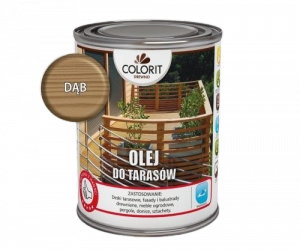 Colorit Olej Do Drewna Tarasów 0,75L DĄB 750ml mebli ogrodowych desek tarasowych
