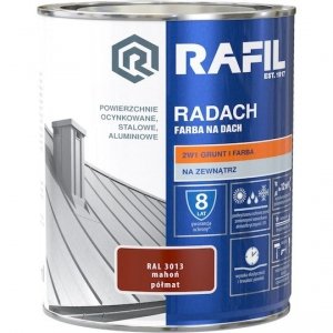 Radach 0,75L Mahoń RAL3013 PÓŁMAT farba na dach Rafil