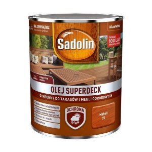 Sadolin Superdeck olej 0,75L MAHOŃ 75 do drewna tarasów mebli ogrodowych mat