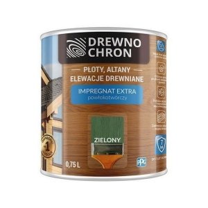 Drewnochron ZIELONY 0,75L Impregnat Extra do drewna powłokotwórczy płotów altan elewacji