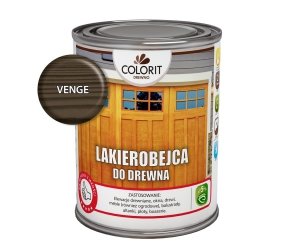 Colorit Lakierobejca Drewna 0,75L VENGE WENGE szybkoschnąca satynowa farba do