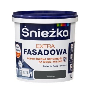 Śnieżka Farba Fasadowa 1L GRAFIT-OWY elewacyjna zewnętrzna Extra 