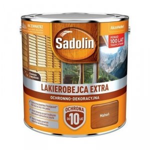 Sadolin Extra lakierobejca 2,5L MAHOŃ 7 PÓŁMAT do drewna fasad domków okien drzwi