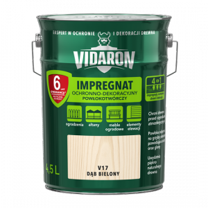 Vidaron Impregnat 4,5L V17 Dąb Bielony do drewna powłokotwórczy ochronny ogrodzeń altan elewacji ochronny