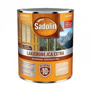 Sadolin Extra lakierobejca 0,75L BEZBARWNY 1 PÓŁMAT do drewna fasad domków okien drzwi