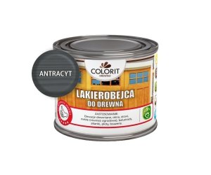 Colorit Lakierobejca Drewna 375ml ANTRACYT-OWY szybkoschnąca satynowa farba do
