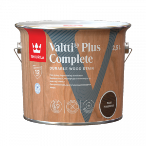 Tikkurila Lakierobejca 2,5L DARK ROSEWOOD palisander ciemny Valtti Plus Complete szybkoschnąca impregnująca