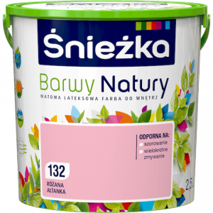 Śnieżka Barwy Natury 2,5L Różana Altanka 132 mat farba do wnętrz ścian sufitów emulsja