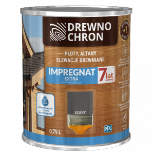 Drewnochron SZARY 0,75L Impregnat Extra do drewna powłokotwórczy płotów altan elewacji