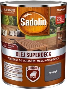 Sadolin Superdeck olej 0,75L ANTRACYT-OWY tarasów drewna do