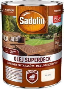 Sadolin Superdeck olej 10L BIELONY tarasów drewna do