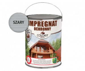 Colorit Impregnat Szybkoschnący 4,5L SZARY do drewna Ochronny wodny płotów altanek
