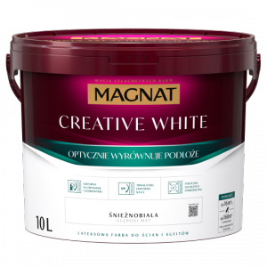 MAGNAT Creative White 10L Farba Biała Antyrefleksyjna Matowa do ścian i sufitów - TYLKO ODBIÓR OSOBISTY LUB WYSYŁKA NA PALECIE