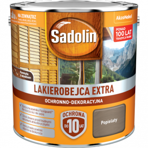 Sadolin Extra lakierobejca 2,5L POPIELATY szary PÓŁMAT do drewna fasad domków okien drzwi