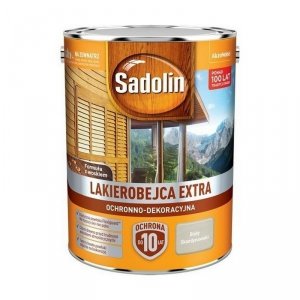 Sadolin Extra lakierobejca 5L BIAŁY SKANDYNAWSKI PÓŁMAT do drewna fasad domków okien drzwi