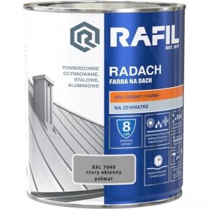 Radach 0,75L Szary Okienny RAL7040 PÓŁMAT farba na dach Rafil