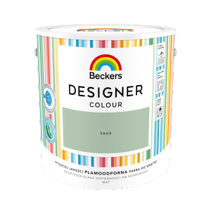 Beckers 2,5L SAGE Designer Colour farba lateksowa mat-owa do ścian sufitów
