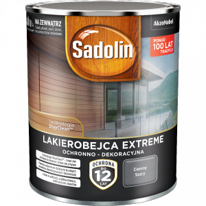 Sadolin Extreme lakierobejca 0,7L SZARY CIEMNY do drewna szybkoschnąca odporna zewnętrzna