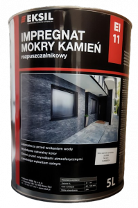 Impregnat do kamienia Mokry Kamień 5L rozpuszczalnikowy efekt mokrego kamienia EI 11 Eksil