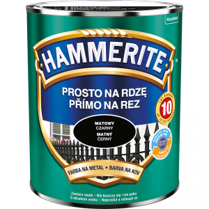 Hammerite Na Rdzę 0,7L CZARNY MAT hamerite farba szybkoschnąca antykorozyjna gruntoemalia czarna